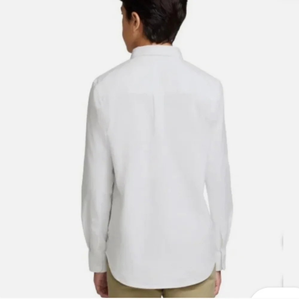 Gap Youth Long Sleeve Uniform Oxford Shirt Boys 7-8 White Cotton NWT